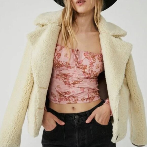 Free People // Hilary Printed Top // (M - Pink Combo) *NWTs* - Picture 3 of 13